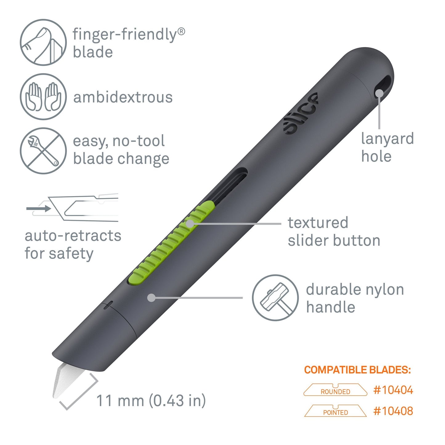 Stift-Cutter mit automatischem Klingenrückzug