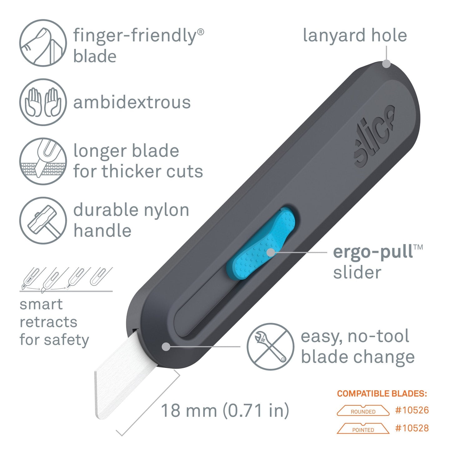 Cuttermesser mit Smart Retract-Klingenrückzug